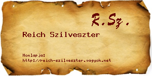 Reich Szilveszter névjegykártya