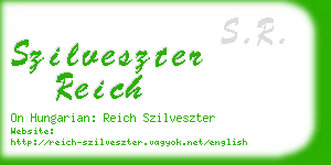 szilveszter reich business card